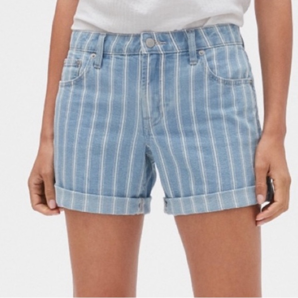 Gap Striped Jean Shorts